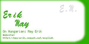 erik may business card